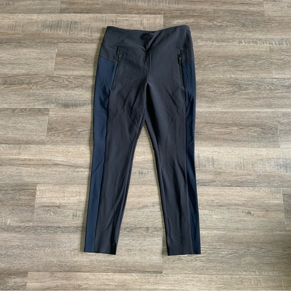 Athleta Pants - Athleta Stellar Tights Pants Navy Blue & Black Colorblock M office comfort